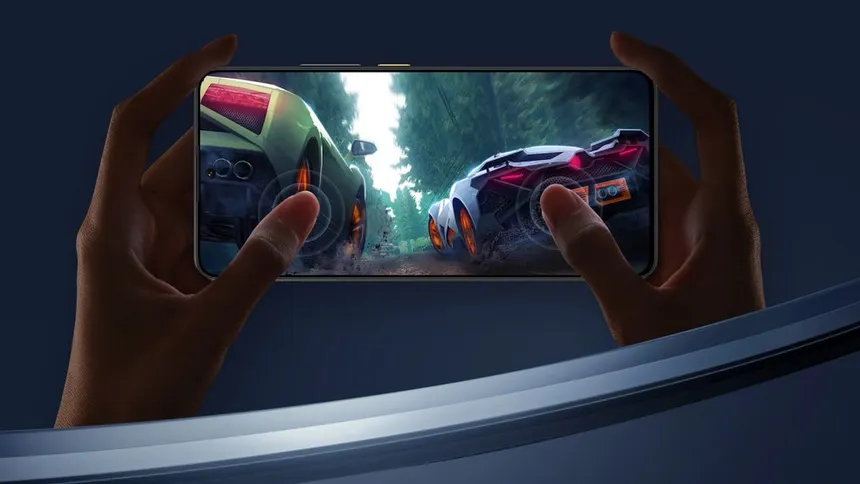 POCO X6 Pro 5G executando game mobile em configurações máximas demonstrando performance superior